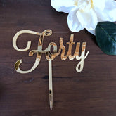 Forty Birthday Acrylic Cake Topper